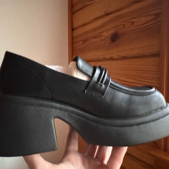 ALGF Platform Chunky Slip-ons Penny Loafers Comfort Business Casual Shoes 8 - Picture 3 of 6